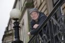 Peter Mullan outside the Trinity Building in Glasgow promoting his new film Hector