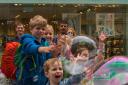 Kevin Murney took this image of youngsters having a great time with bubbles in the city