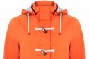 Orange waterproof coat, now £35, Bonmarche