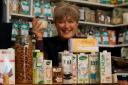 Nutritionist Claire Hider with some alternative dairy products at her local health food shop in Edinburgh. STY.Pic Gordon Terris/Sunday Herald.12/1/18.