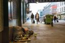 Homeless people sleeping on streets of Glasgow