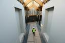 Work progressing on the refurbishment of the Burrell collection. The Burrell Collection closed for refurbishment in October 2016 and is due to reopen in 2020...   Photograph by Colin Mearns.14  December 2018..