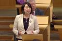 Monica Lennon MSP (Lab) speaking about late father during FMQs today, Thursday Sept 7th 2017..Picture- Scottish parliament TV.