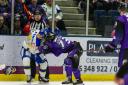 Glasgow Clan's Gerard Hanson gets to grips with his opponent