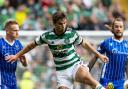 Celtic's Matt O'Riley and Matty Smith in action during a cinch Premiership match between Celtic and St Johnstone