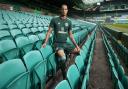 Christopher Jullien was back at Celtic Park to help launch the club's new away kit.