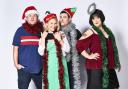 James Corden as Neil 'Smithy' Smith, Joanna Page as Stacey Shipman, Mathew Horne as Gavin Shipman and Ruth Jones as Nessa Jenkins who starred in the Gavin & Stacey's Christmas special. Credit: PA