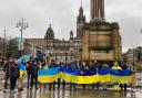 Ukrainians gather in George Square to gather support