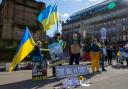 Glasgow stands with Ukraine demonstration in George Square, Glasgow. Photos: Colin Mearns