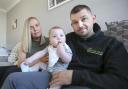 Coatbridge boxer Gary Murray with wife Kelly and seven-month-old son Conlan