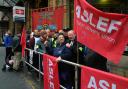 'We've not had a pay rise for three years': Aslef train drivers picket at Glasgow Central Station
