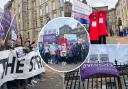 'People can't afford to eat': NHS workers rally outside Glasgow hospital amid pay dispute