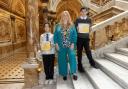 Lord Provost, Jacqueline McLaren with left Yara Tadfi and right, Joseph Quail