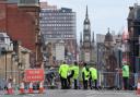 What Glasgow roads will be closed for the Men Under 23 Road Race as the UCI Cycling World Championships continue this Saturday?