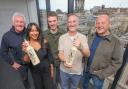 The team behind Panther M*lk at their Glasgow offices from left, Paul Miller (head of Commercial), Prerna Menon (Head of Brand), Rory Maclean (customer engagement), Paul Crawford CEO, and Neil Mowat (Head of Marketing). By Gordon Terris.