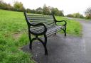 One of the new benches at Ruchill Park, Glasgow