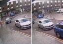 Watch moment car rolls down hill and crashes into Card Factory shop