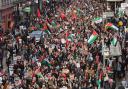 Pro-Palestine rally in Glasgow on Saturday, October 28