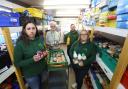 Pictured in the packing area of the warehouse of Renfrewshire Foodbank in Renfrew are from left, staff member Crystal Clayton, volunteer Annis Byrne, staff members Lochlan Forster and Julie Edmiston
