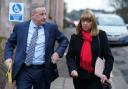 Linda and Stuart Allan, the parents of Katie Allan, at Falkirk Sheriff Court during the second day of the Fatal Accident Inquiry (Image: PA)