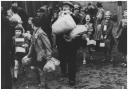 Child evacuees at Glasgow Central