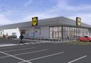 Artist impression from the original plan for Lidl in Glasgow