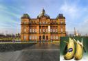 The People's Palace and inset, Billy Connolly's banana boots