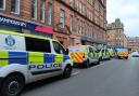 Police cars on Albion Street, Glasgow