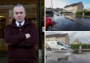 Man hits out after street left flooded by blocked drains