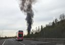 999 crews rushed to three lorries on fire near the M80