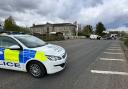 Police officers on the scene, Glasgow Road, Kirkintilloch