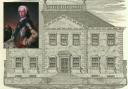 Shawfield Mansion, and inset, Bonnie Prince Charlie