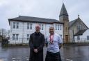 Father Jonathan Whitworth and Anwar Rafiq outside St Thomas'