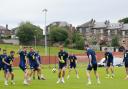 Scotland training at Lesser Hampden