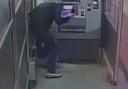 Shocking CCTV footage shows the thug attacking the man with the bottle of tonic wine