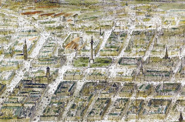 Glasgow Times: An extract from Bird's Eye View of Glasgow by Thomas Sulman, 1864. Pic: Glasgow City Heritage Trust.