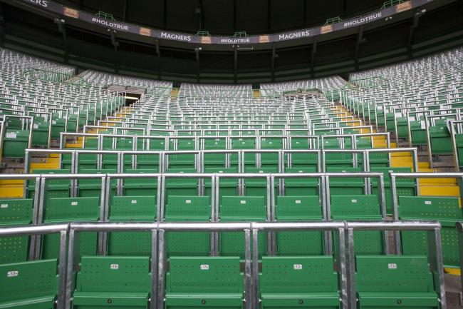 The safe standing section at Celtic Park