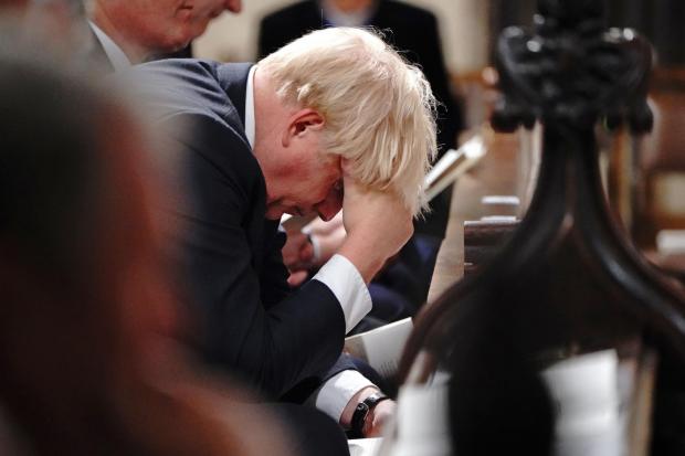 Glasgow Times: Prime Minister Boris Johnson during a memorial service for David Amess