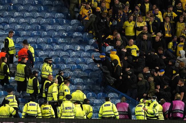 Brondby fans tried to clash with Gers supporters last night