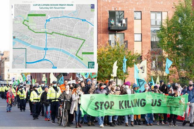 Saturday COP26 protest route in full - plus Glasgow street closures