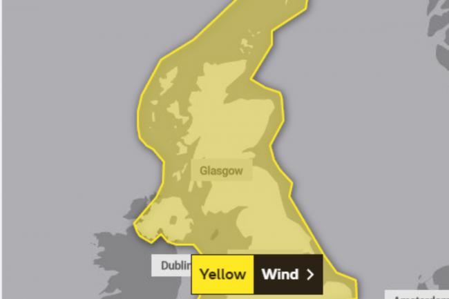 Yellow weather warning announced for Glasgow this week