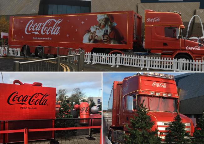 Coca-Cola Truck Tour spreads festive cheer - and free Coke - to Glasgow