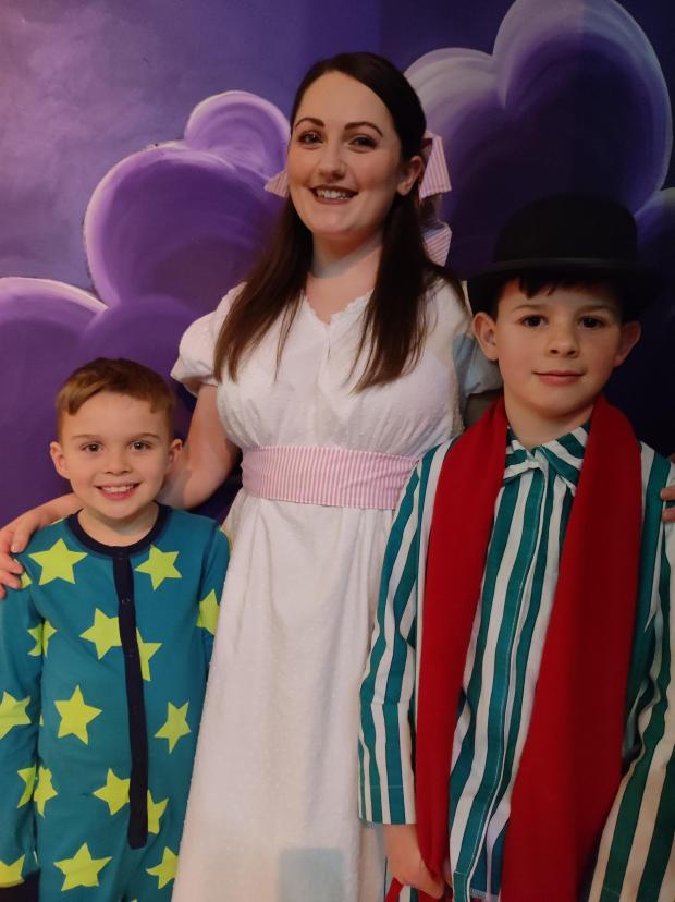 Glasgow Times: Oscar McCulloch, Lauren Downie and Christian Bell (Michael, Wendy and John)