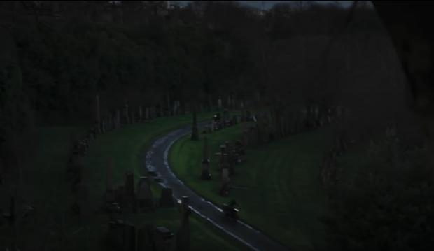 Glasgow Times: Pictured: The Glasgow Necropolis is clearly visible in 'The Batman' trailer