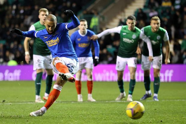 Glasgow Times: Kemar Roofe scores from the spot