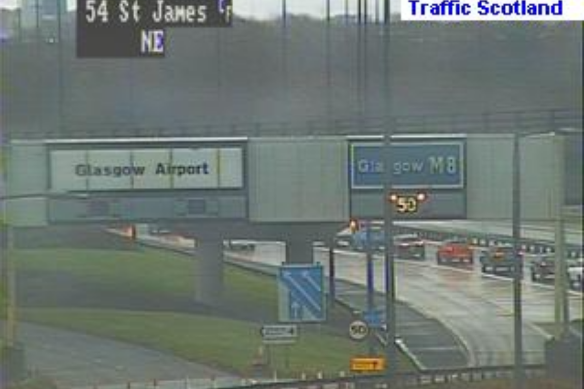 M8: Drivers warned of delays on busy motorway after crash near Glasgow Airport