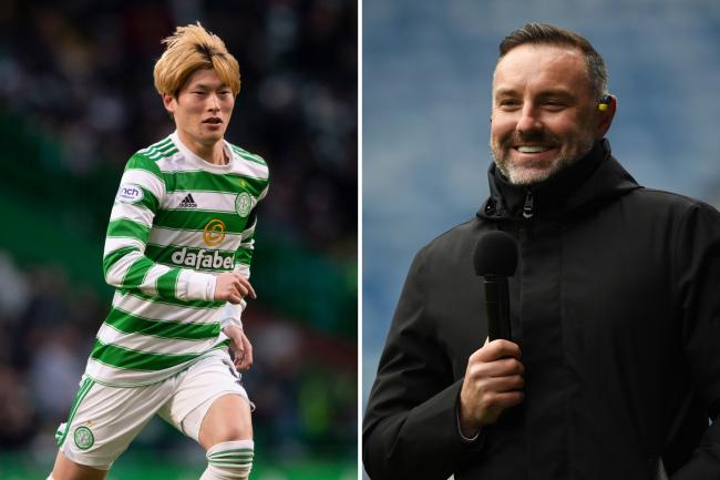 Rangers hero Kris Boyd fires cheeky dig at Celtic star Kyogo live on Sky Sports after bizarre off-the-ball clash