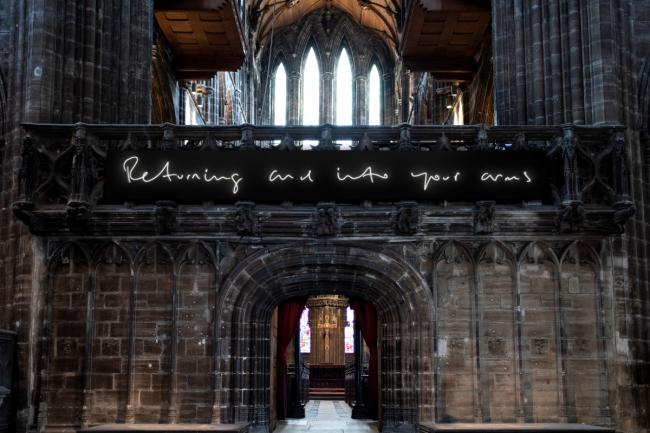 Unique Banksy art installation goes on display in Glasgow Cathedral