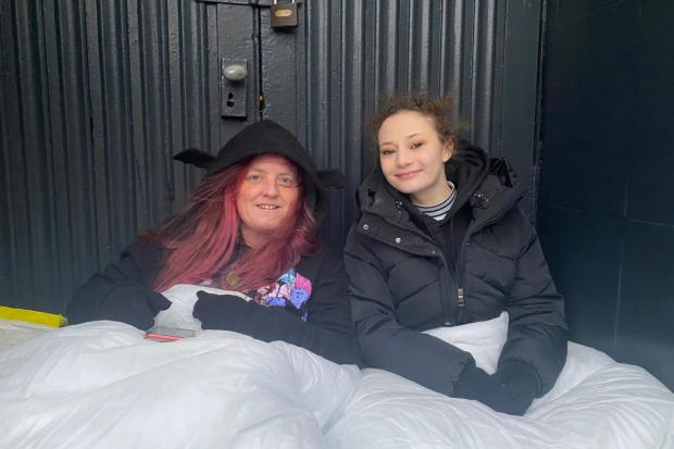 Glasgow Times: [Left to right: Sam Barnes, 50, from Essex and Katya-Sofia Neves, 18, from Strathaven]