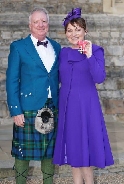 Glasgow Times: Lorraine Kelly and husband Steve Smith